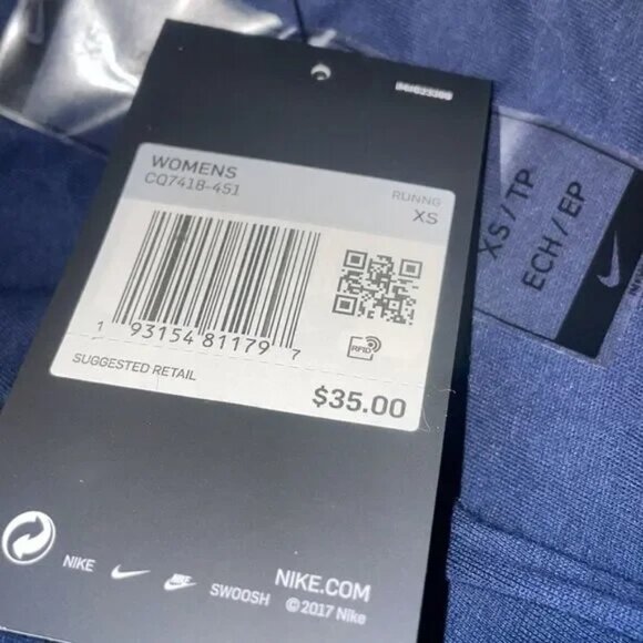 New with Tags Nike Dri Fit Cross Regionals cotton long sleeve T Women’s XS Navy - Picture 11 of 11